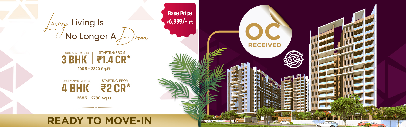 3 and 4 BHK Premium Gated Community